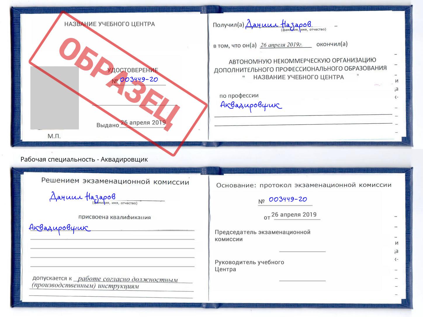 Аквадировщик Реутов